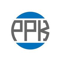 création de logo de lettre ppk sur fond blanc. concept de logo de cercle d'initiales créatives ppk. conception de lettre ppk. vecteur