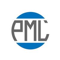 création de logo de lettre pml sur fond blanc. concept de logo de cercle d'initiales créatives pml. conception de lettre pml. vecteur
