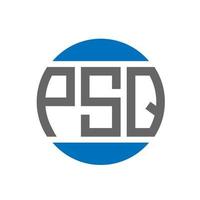création de logo de lettre psq sur fond blanc. concept de logo de cercle d'initiales créatives psq. conception de lettre psq. vecteur