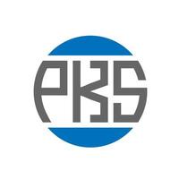 création de logo de lettre pks sur fond blanc. concept de logo de cercle d'initiales créatives pks. conception de lettre pks. vecteur