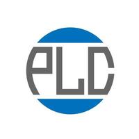 création de logo de lettre plc sur fond blanc. concept de logo de cercle d'initiales créatives plc. conception de lettre plc. vecteur