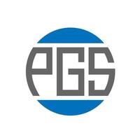 création de logo de lettre pgs sur fond blanc. concept de logo de cercle d'initiales créatives pgs. conception de lettre pgs. vecteur