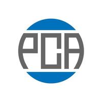 création de logo de lettre pca sur fond blanc. concept de logo de cercle d'initiales créatives pca. conception de lettre pca. vecteur