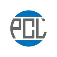 création de logo de lettre pcl sur fond blanc. concept de logo de cercle d'initiales créatives pcl. conception de lettre pcl. vecteur