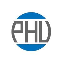 création de logo de lettre phu sur fond blanc. concept de logo de cercle d'initiales créatives phu. conception de lettre phu. vecteur