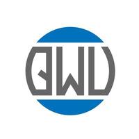 création de logo de lettre qwu sur fond blanc. concept de logo de cercle d'initiales créatives qwu. conception de lettre qwu. vecteur