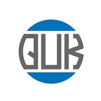 création de logo de lettre quk sur fond blanc. concept de logo de cercle d'initiales créatives quk. conception de lettre quk. vecteur