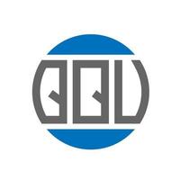 création de logo de lettre qqu sur fond blanc. concept de logo de cercle d'initiales créatives qqu. conception de lettre qqu. vecteur