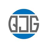 création de logo de lettre qjg sur fond blanc. concept de logo de cercle d'initiales créatives qjg. conception de lettre qjg. vecteur