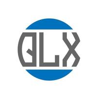 création de logo de lettre qlx sur fond blanc. concept de logo de cercle d'initiales créatives qlx. conception de lettre qlx. vecteur