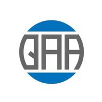 création de logo de lettre qaa sur fond blanc. concept de logo de cercle d'initiales créatives qaa. conception de lettre qaa. vecteur