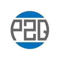 création de logo de lettre pzq sur fond blanc. concept de logo de cercle d'initiales créatives pzq. conception de lettre pzq. vecteur