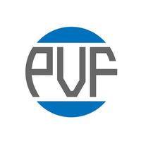 création de logo de lettre pvf sur fond blanc. concept de logo de cercle d'initiales créatives pvf. conception de lettre pvf. vecteur