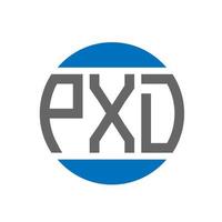 création de logo de lettre pxd sur fond blanc. concept de logo de cercle d'initiales créatives pxd. conception de lettre pxd. vecteur