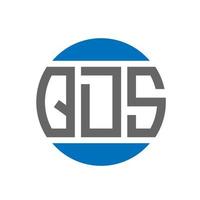 création de logo de lettre qds sur fond blanc. concept de logo de cercle d'initiales créatives qds. conception de lettre qds. vecteur