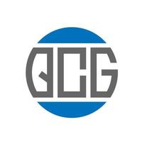 création de logo de lettre qcg sur fond blanc. concept de logo de cercle d'initiales créatives qcg. conception de lettre qcg. vecteur