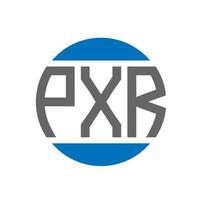 création de logo de lettre pxr sur fond blanc. concept de logo de cercle d'initiales créatives pxr. conception de lettre pxr. vecteur