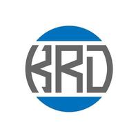 création de logo de lettre krd sur fond blanc. concept de logo de cercle d'initiales créatives krd. conception de lettre krd. vecteur