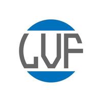 création de logo de lettre lvf sur fond blanc. concept de logo de cercle d'initiales créatives lvf. conception de lettre lvf. vecteur