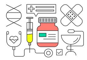 Free Medical Icons Set in Minimal Design Vector