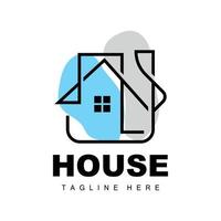 logo de la maison, vecteur de construction simple, conception de la construction, logement, immobilier, location de propriété