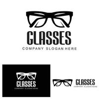 logo de lunettes, vecteur de look de mode, design pour magasin de vêtements, magasin de lunettes, salon de soins oculaires