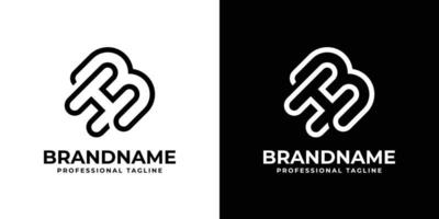 lettre simple logo monogramme hm ou hb, adapté à toute entreprise initiales hm, mh, hb ou bh. vecteur