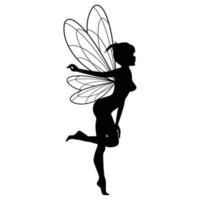 mignon fée silhouette illustration graphique vecteur