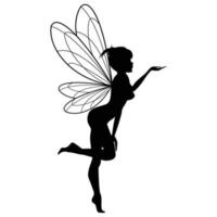 mignon fée silhouette illustration graphique vecteur