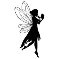 mignon fée silhouette illustration graphique vecteur