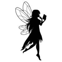 mignon fée silhouette illustration graphique vecteur