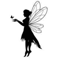 mignon fée silhouette illustration graphique vecteur