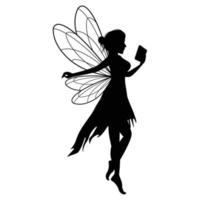 mignon fée silhouette illustration graphique vecteur