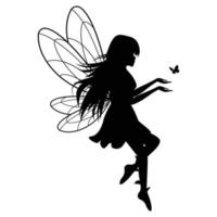 mignon fée silhouette illustration graphique vecteur