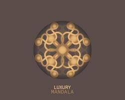 mandala de luxe abstrait rond. conception de modèle de logo. illustration vectorielle vecteur