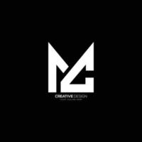 lettre mc logo de marque moderne vecteur