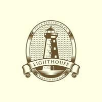 création de logo de phare vecteur