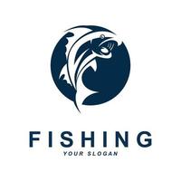vecteur de logo de pêche avec modèle de slogan