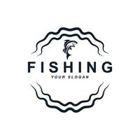 vecteur de logo de pêche avec modèle de slogan