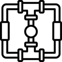 icône de ligne pour tuyau vecteur