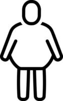 icône de ligne pour la graisse vecteur