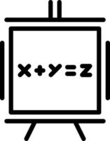 icône de ligne pour l'équation vecteur