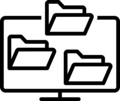icône de ligne pour les dossiers vecteur