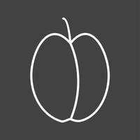 icône de ligne de vecteur de prune unique