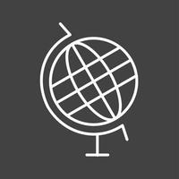 icône de ligne de vecteur de globe unique