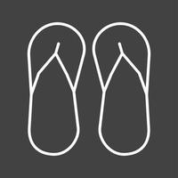icône de ligne de vecteur de sandale unique