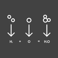 icône de ligne vectorielle de formule chimique unique vecteur