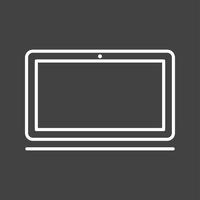 icône de ligne vectorielle pour ordinateur portable unique vecteur