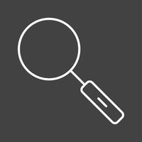 icône de ligne de vecteur de recherche unique
