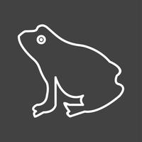 icône de ligne vectorielle grenouille unique vecteur
